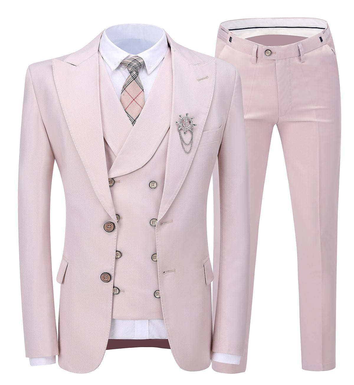 Formal Women Suit Jacket Blazer Peak Lapel Vest Pants Prom Slim