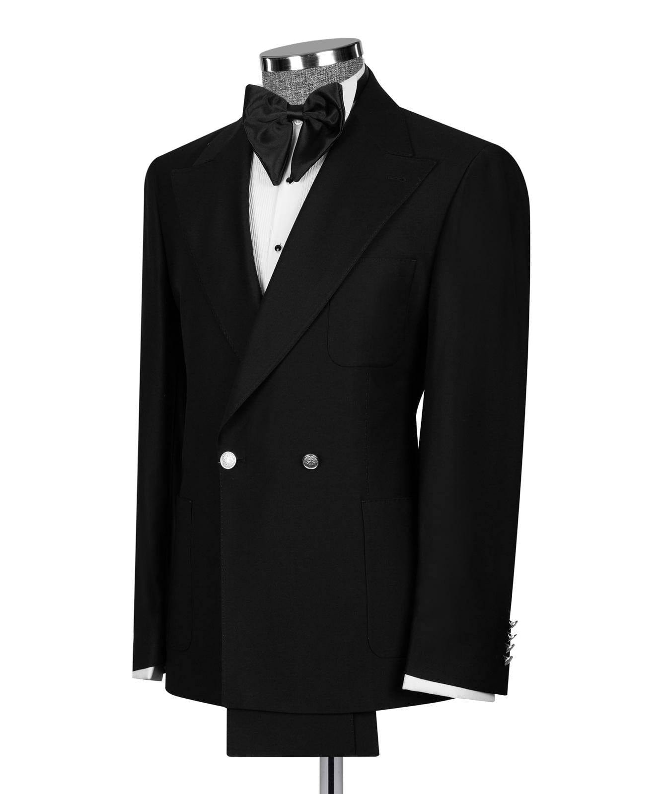 ceehuteey 2 Pieces Men's Walking seam Double Breasted Peak lapel Tuxedos suit (Blazer+Pants)