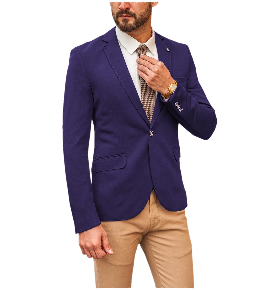 ceehuteey Casual Flat Men's Notch Laple Blazer