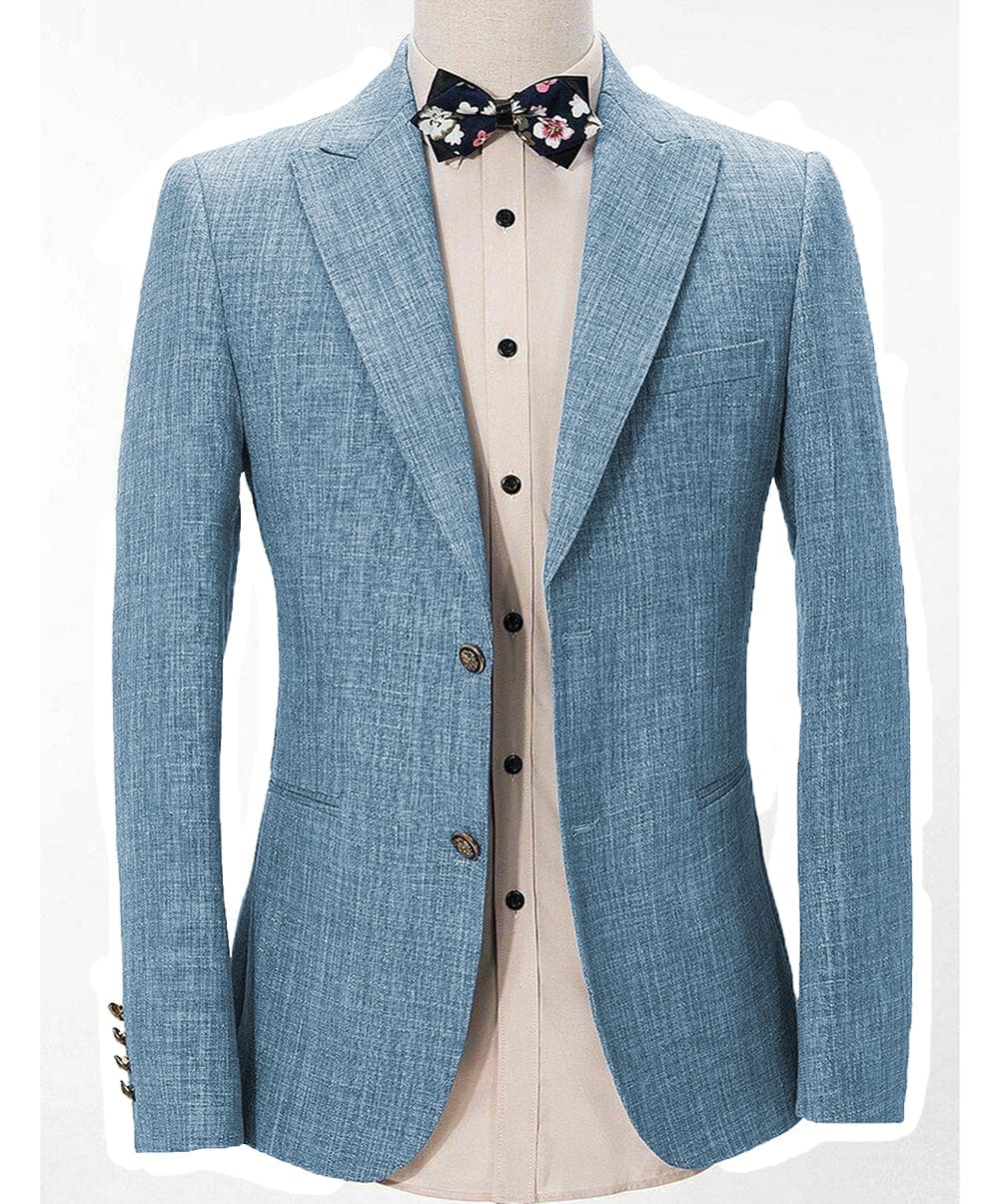 ceehuteey Casual Men's Regular Fashion Peak Lapel Blazer