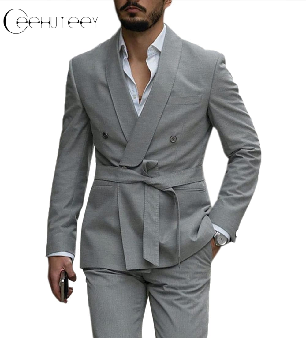 Casual double breasted on sale suit