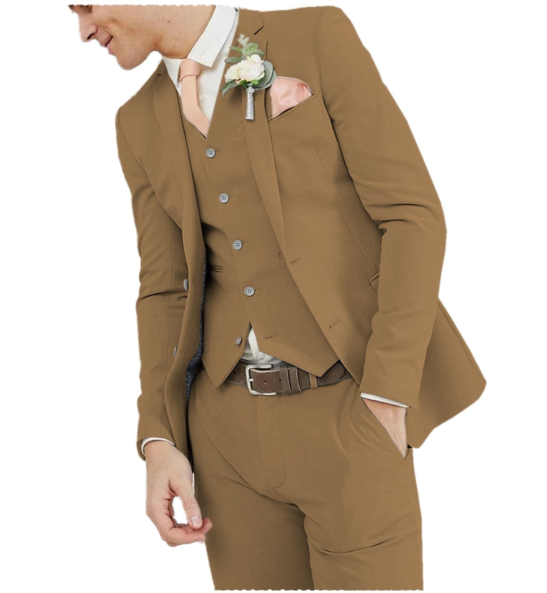 ceehuteey Formal 3 pieces Mens Suit Blazer For Wedding (Blazer+ Vest +Pants)