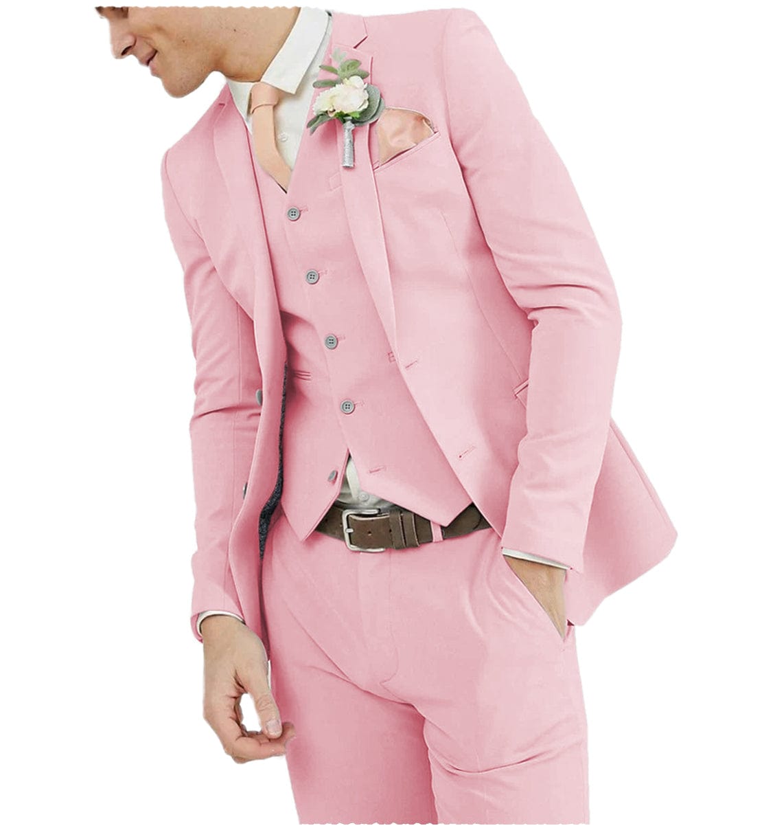 ceehuteey Formal 3 pieces Mens Suit Blazer For Wedding (Blazer+ Vest +Pants)