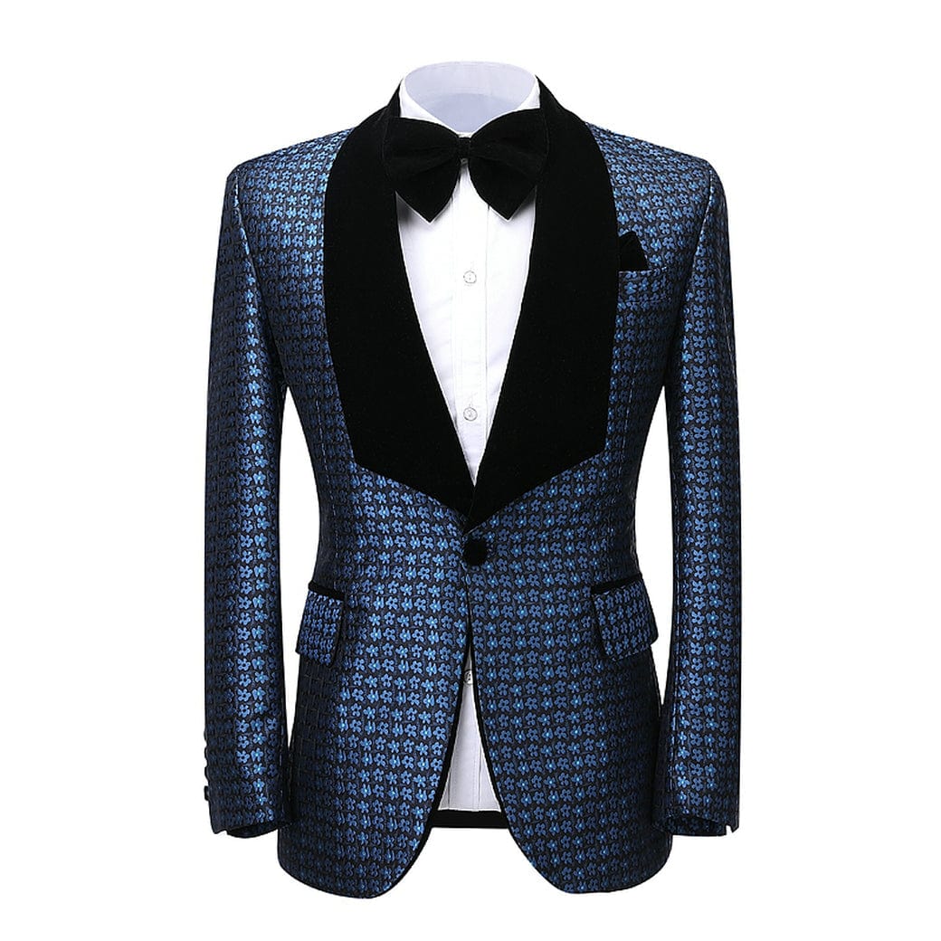 ceehuteey Formal Men's Suit Double Breasted Peak lapel 2 Piece Business Tuxedos (Blazer+Pants)
