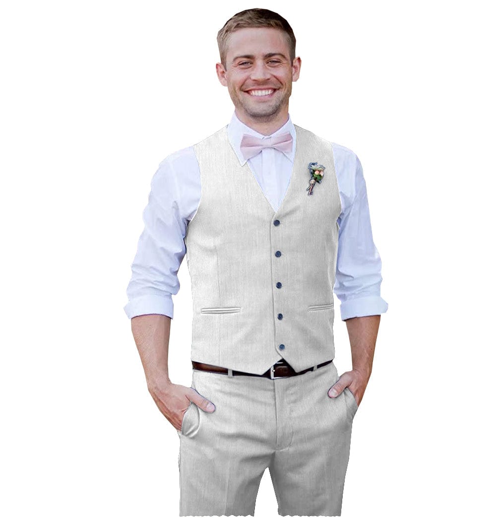 ceehuteey Men 2 Piece Suits Groomsmen Tuxedos Prom Vest and Pants Set