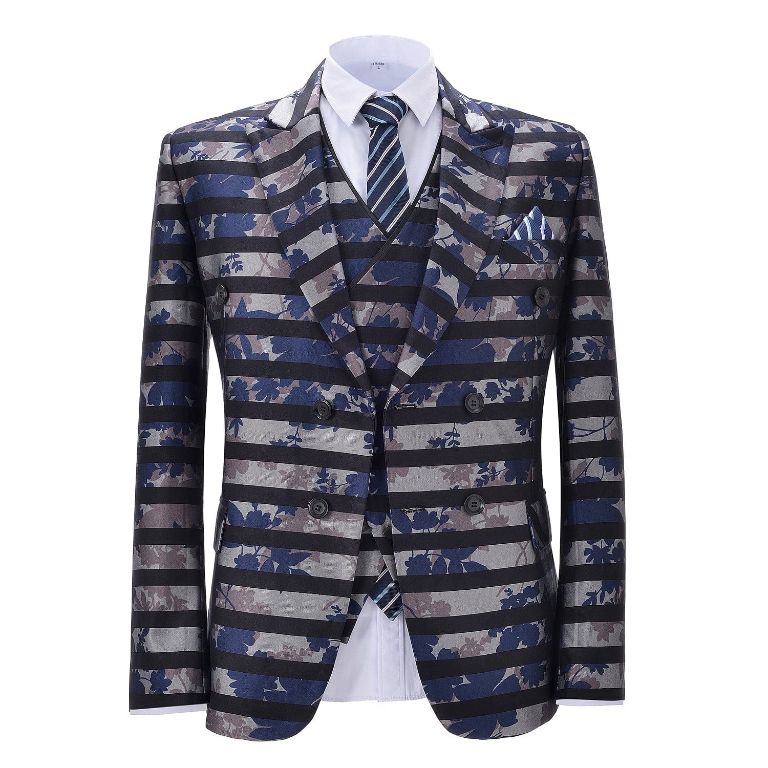 ceehuteey Men's 3 Piece Causual Floral Tuxedo Suit