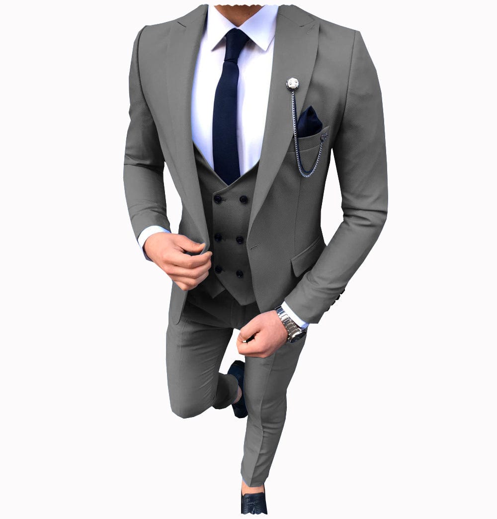 Men Suits 3 Piece - Light Grey Suit - orders Slim Fit Suits - Linen Suits - Waist Coat - One Button Suits - Formal Suits - Wedding Groom Suits