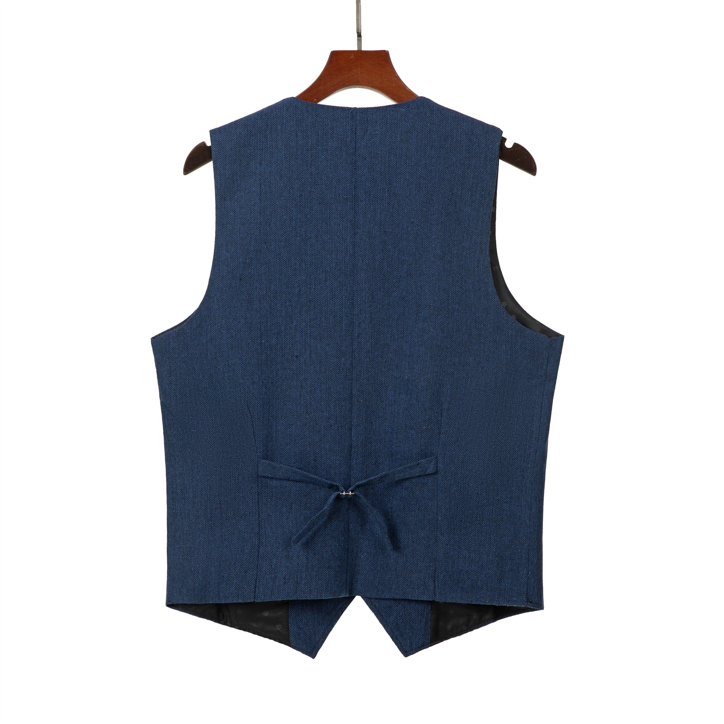 ceehuteey Men's Casual Tweed Herringbone V Neck Waistcoat