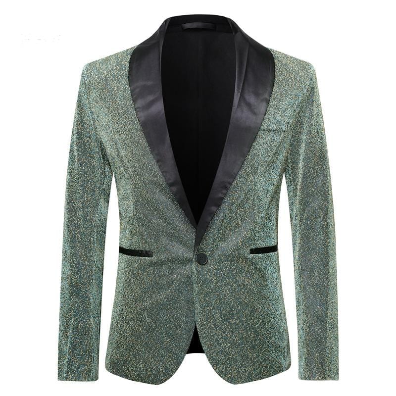 ceehuteey Men's Classic Shawl Lapel Sequined evening Tuxedos Blazer