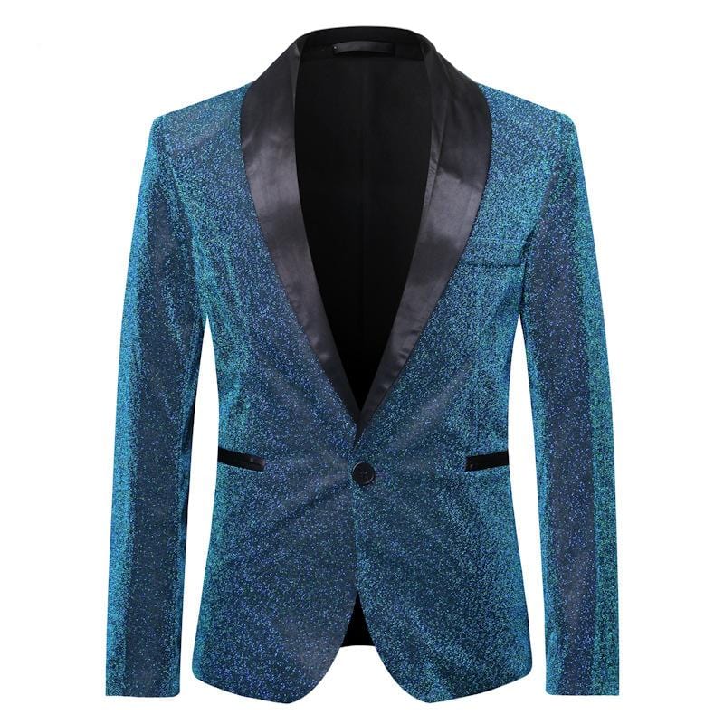 ceehuteey Men's Classic Shawl Lapel Sequined evening Tuxedos Blazer