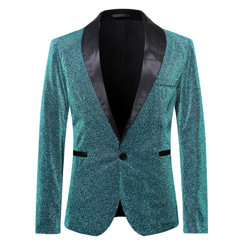 ceehuteey Men's Classic Shawl Lapel Sequined evening Tuxedos Blazer