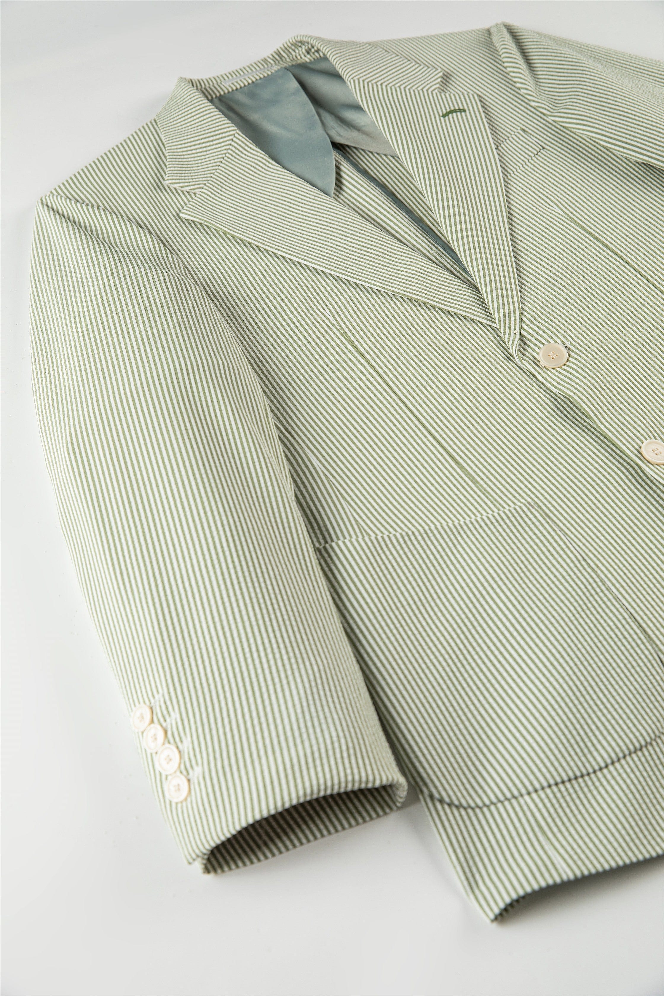ceehuteey Men's Formal  Striped 2 Pieces Notch Lapel Bussiness  Suit Tuxedos (Blazer+Pants)