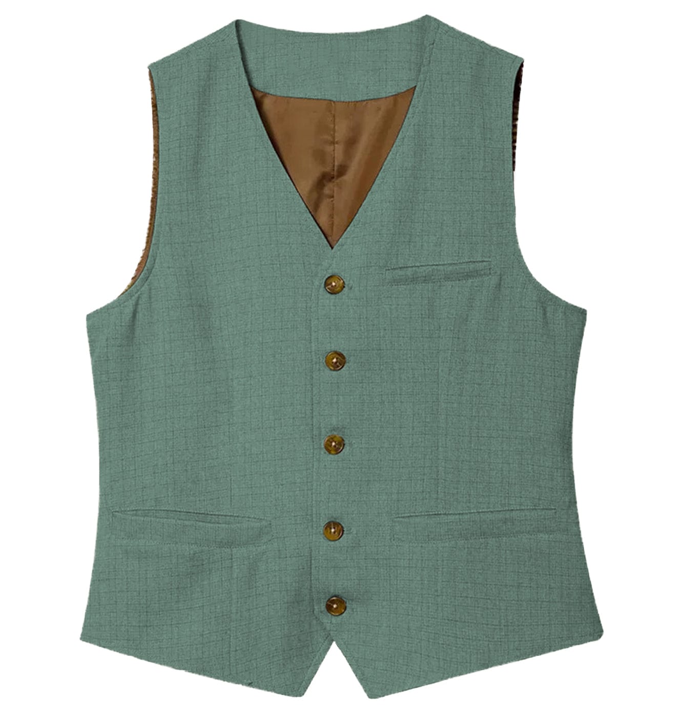 ceehuteey Men's Linen V Neck Vest Casual Summer Fashion Waistcoat