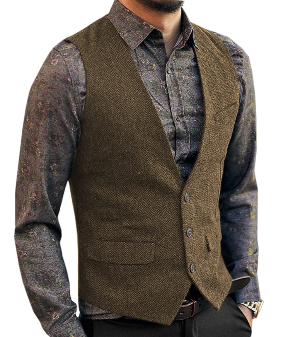 Casual tweed sale waistcoat