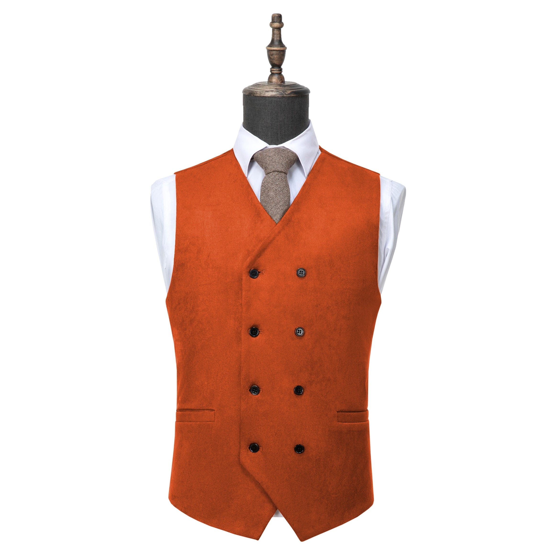 Unique Bargains Men s Double Breasted V Neck Slim Fit Formal Wedding Waistcoat Suit Vest L White Size Large