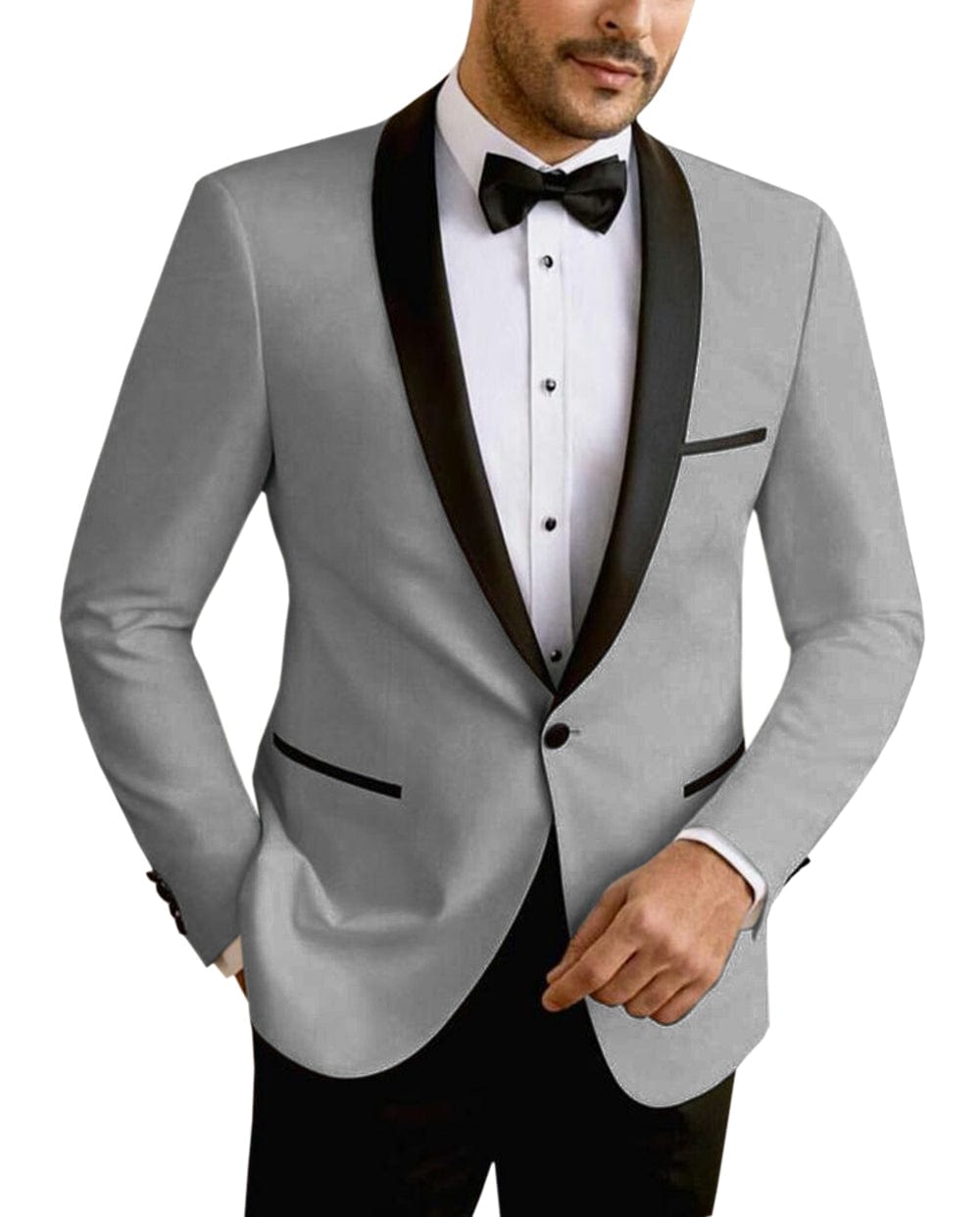 ceehuteey Men's Suit Jacket Slim Fit One Button Shawl Lapel Tuxedo Wedding Groomsmen Blazer