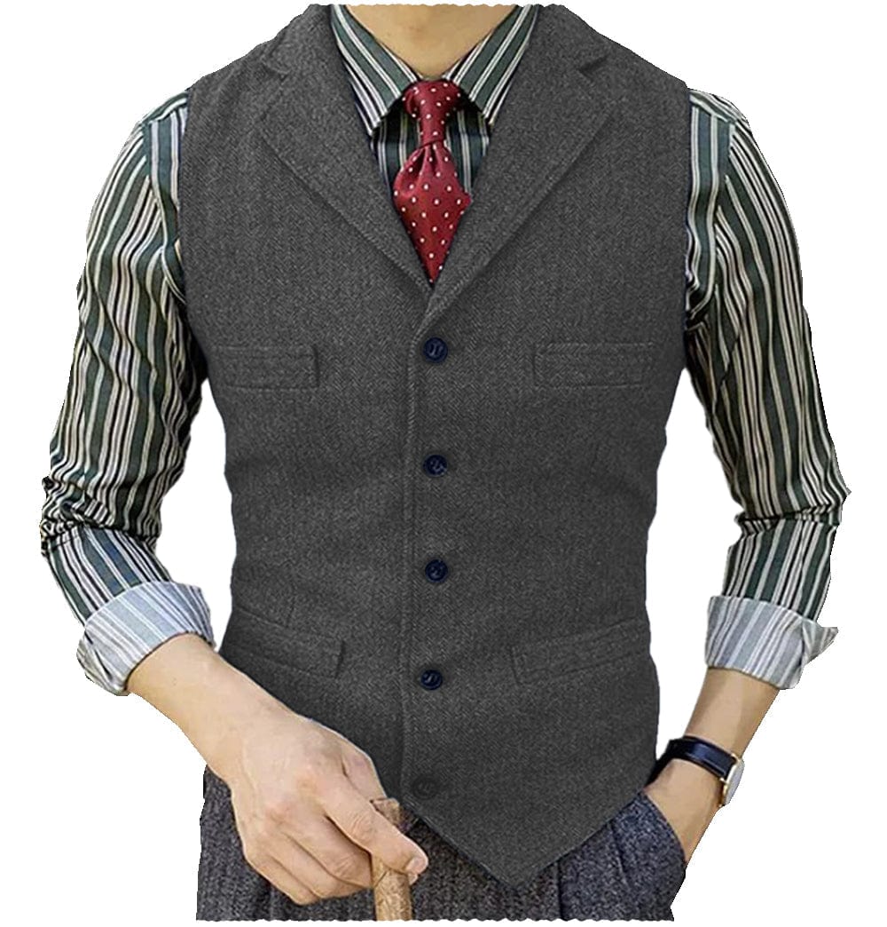 Herringbone jacket outlet and waistcoat