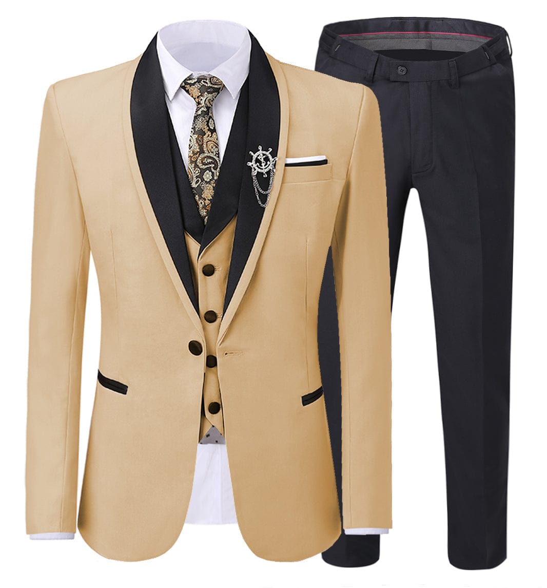 Formal Men's Suit Set Notch Jacket Pants 2 Piece Wedding Party Slim Fit  Outfits