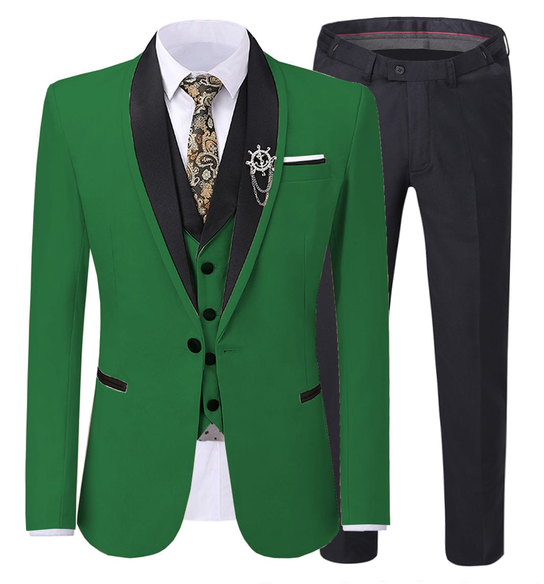 Formal Men's Suit Set Notch Jacket Pants 2 Piece Wedding Party Slim Fit  Outfits