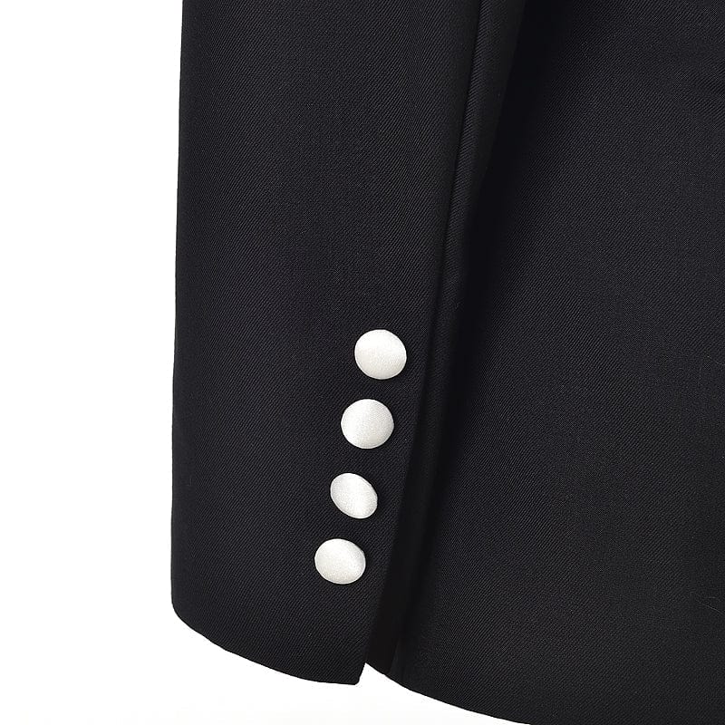 ceehuteey Mens Suit Double Breasts Shawl Lapel 2 Pieces Tuxedos (Blazer+Pants)